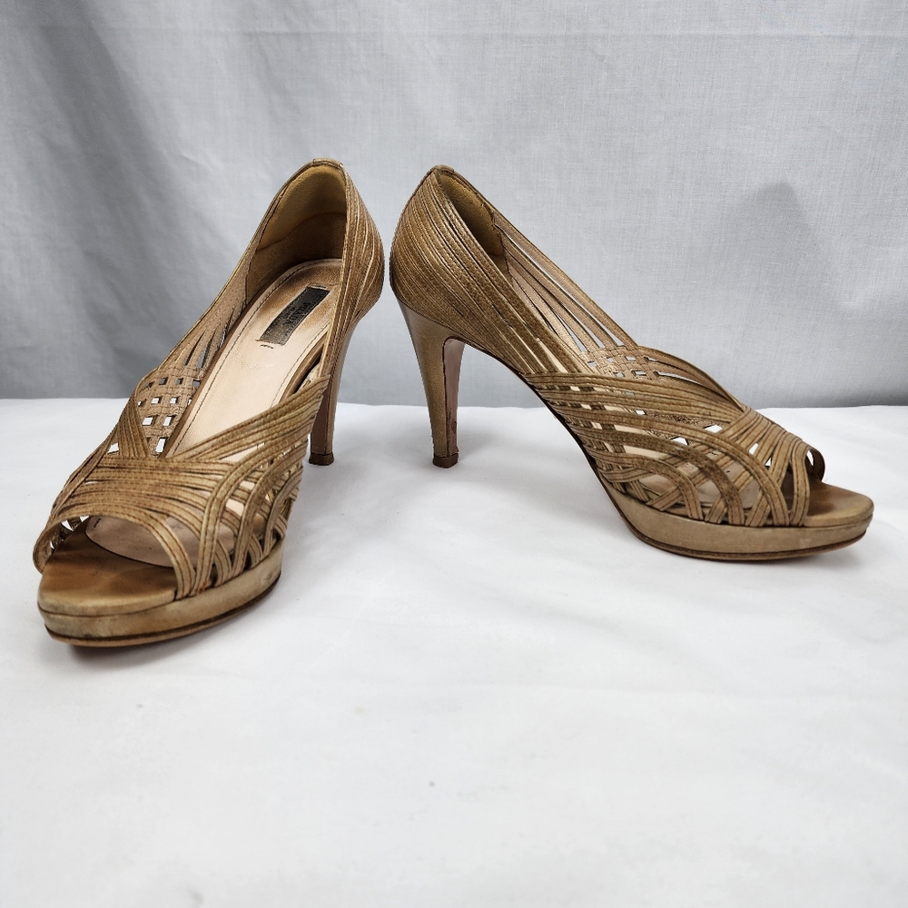 PRADA Milano Women's Leather Pump Heels Prada Size 38.5 US 8.5